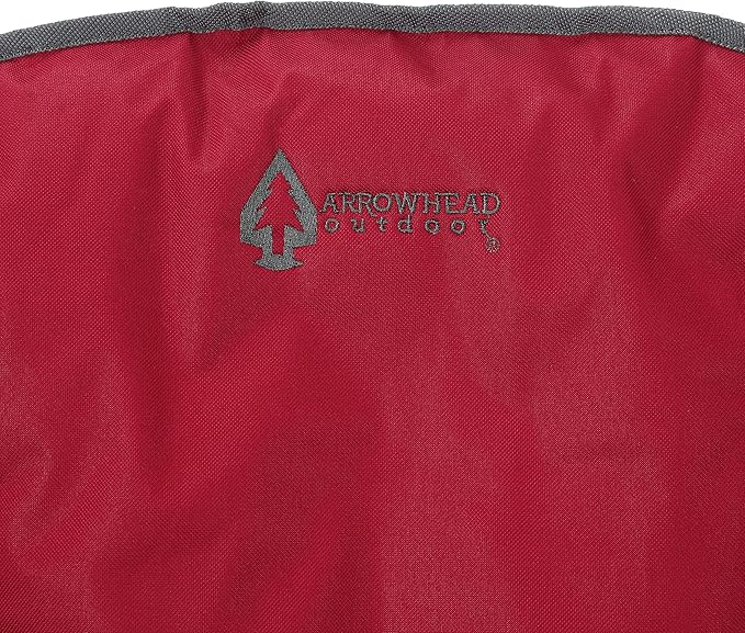 ARROWHEAD OUTDOOR Oversized Heavy-Duty Club Folding Camping Chair with Pocket Cup Holder Portable Padded Moon Round Saucer Supports 330lbs Carrying Bag