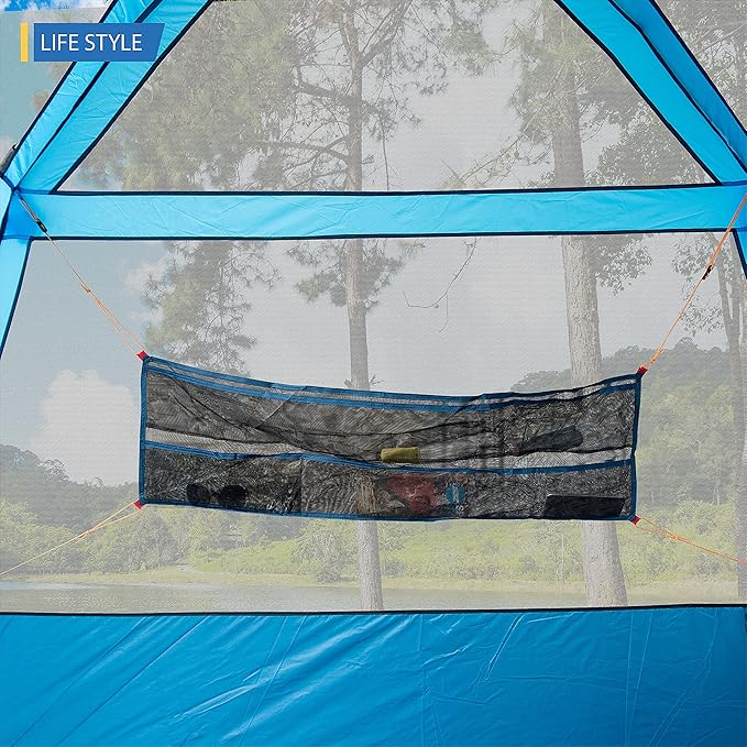 4 Person Dome Tent / 6 Person Dome Cabin Tent / 8 Person Cabin Tent with Full Coverage rainfly and Full Size Canopy
