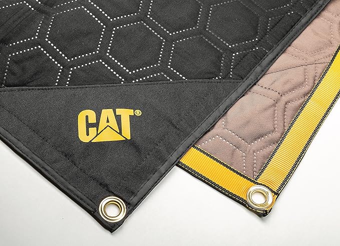 CAT 72 Inch x 80 Inch Water-Resistant Woven Utility Blanket Black Brown - 980837E
