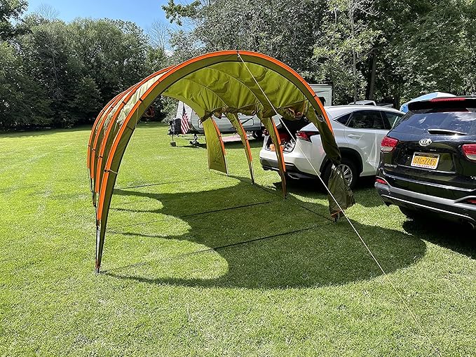 Car Canopy Tent Large Camping Shade for 8-10 Person Family Tent Picnic BBQ Friends Gathering Waterproof Windproof Lightweight Easy Setup 15 * 10 FT