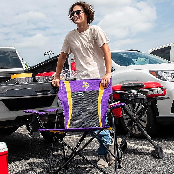 Kijaro Dual Lock Pro Sports Fan Folding Chair 26 L x 35.5 W x 37 H Minnesota Vikings
