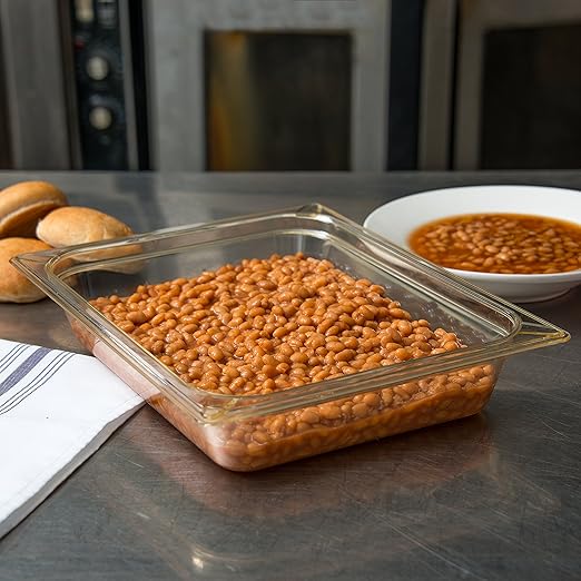 Carlisle FoodService Products 10420B13 StorPlus High Heat Food Pan 2.5 Deep Half Size Amber
