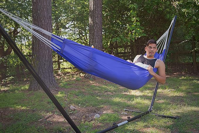 Stansport Malibu Packable Nylon Hammock Royal Blue 85 x 59-Inch