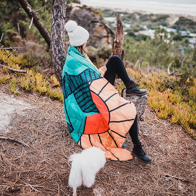4Monster Down Camping Blanket - Outdoor Travel Quilt Puffy 650 Fill Packable LightweightWind &amp Waterproof | Ideal for Stadium BackpackingPicnics Beach and Hiking