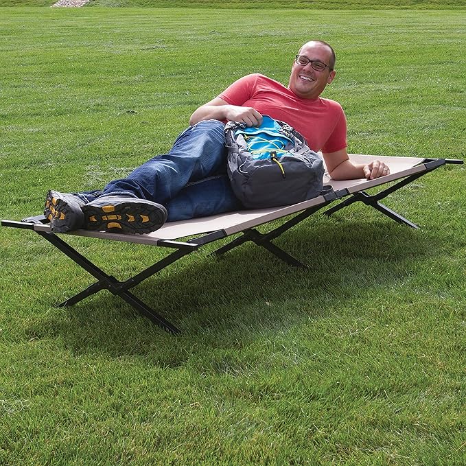 Coleman Trailhead II Large Folding Cot with Easy Setup &amp Takedown Supports Adults up to 6ft 2in or 300lbs Great for Camping Lounging Elevated Sleeping Guests &amp More
