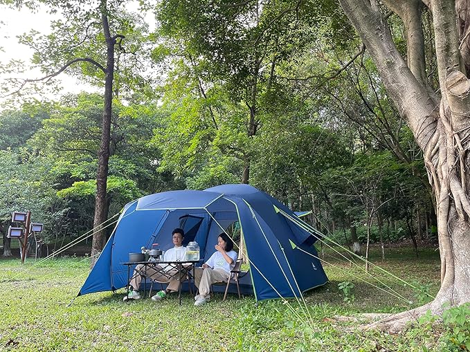 Three Bears Family Camping Tent - 6-Person Spacious Design 3000mm Waterproof Suitable for Road Trips/Backyards/Extended Camping Adventures in All Scenarios