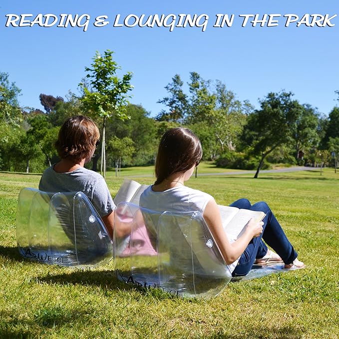 GoFloats AirWedge Inflatable Beach Chair - Relax with The Comfort of Air (2-Pack)