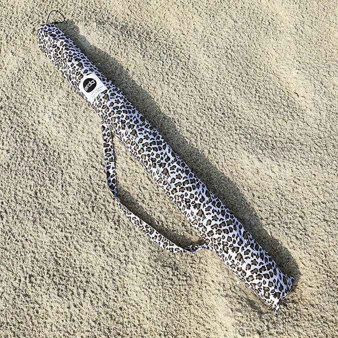 erda Sand Leopard Pro Beach Recycled Polyester Rip-Stop 20 ft Lightweight Windscreen Privacy Screen Wind Blocker Free Matching Shoulder Bag