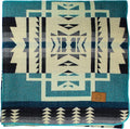 Off the Grid Inca Aztec Throw Queen King Blanket | Southwest Indian Navajo Boho Style | Native Cover for Camping Bedding Couch Vanlife | Faux Alpaca Lightweight Hypoallergenic (Teal Throw)