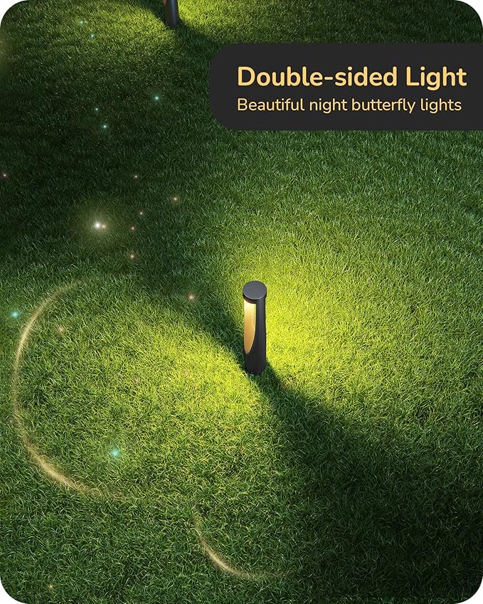 EDISHINE Low Voltage Landscape Lighting 12V 2W 150LM 3000K Outdoor Landscape Light with Connectors Waterproof Electric LED Pathway Lights Wired for Path Yard Garden CRI80 8 Pack