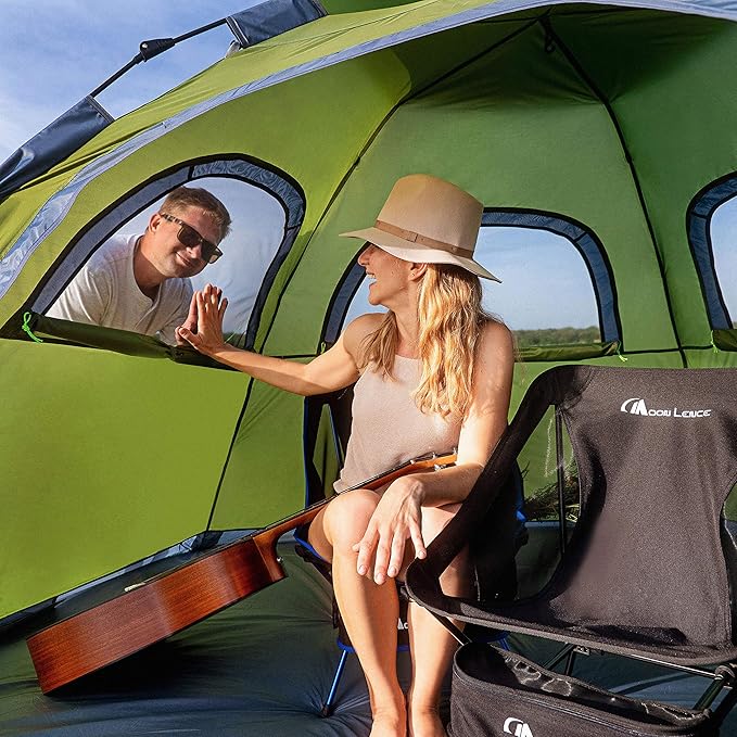 MOON LENCE Pop Up Camping Tent 3-4 Person Portable Automatic Instant Tent Windproof for Camping Hiking Mountaineering