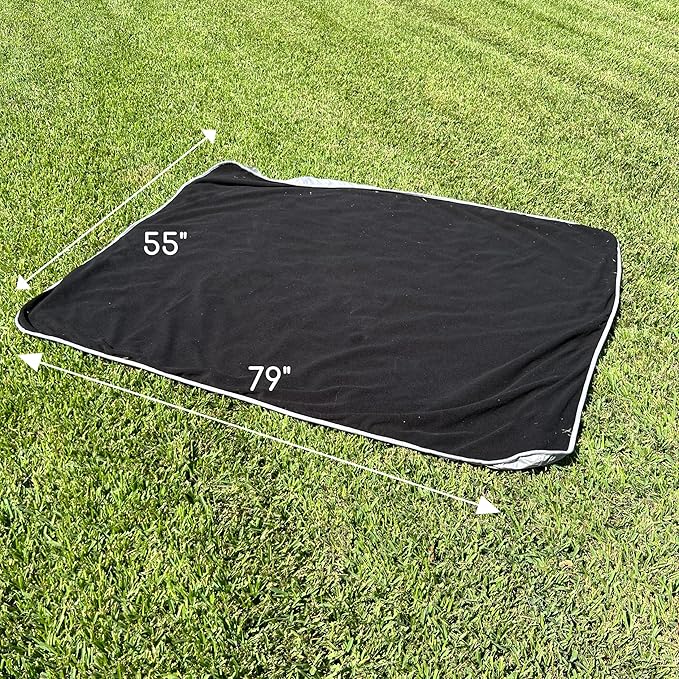 Threadart Outdoor Rainproof &amp Windproof Thick Stadium Blanket | for Camping Picnic Sports Festivals Football Baseball Concerts Parks Beach 55 x 79