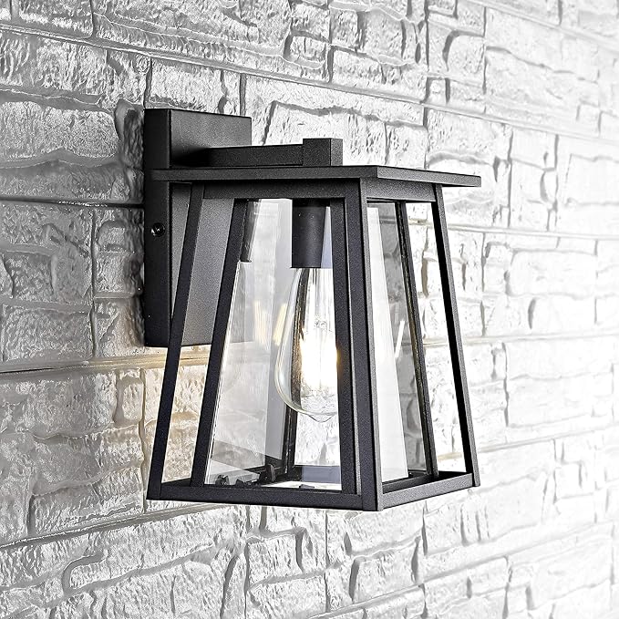 Safavieh Lighting Stern Black Outdoor Wall Lantern (LED Bulb Included)