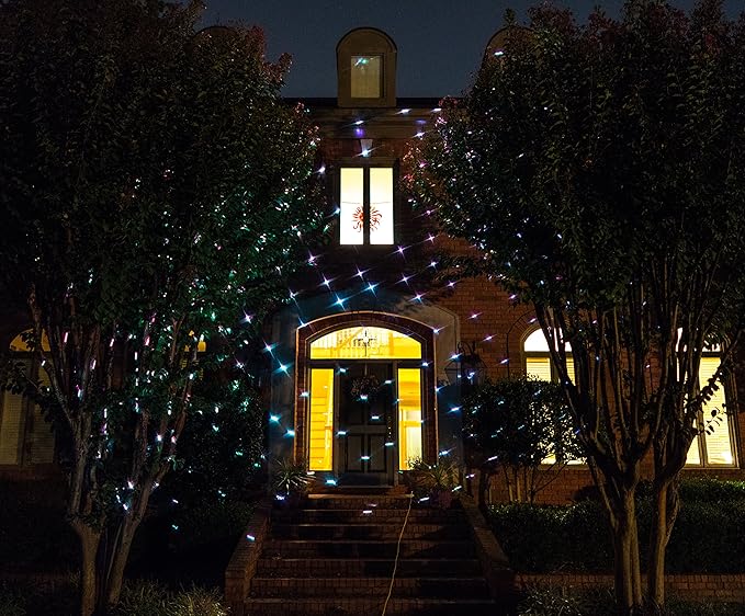 LedMAll Motion Snow Fall Full Spectrum Star Effects 7 Color White Laser Christmas Lights Decorative Lights Remote Control