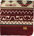 Inca Aztec Throw Queen King Blanket | Southwest Indian Navajo Boho Style | Native Cover for Camping Bedding Couch Vanlife | Faux Alpaca Lightweight Hypoallergenic (Vinincunca Maroon Throw)