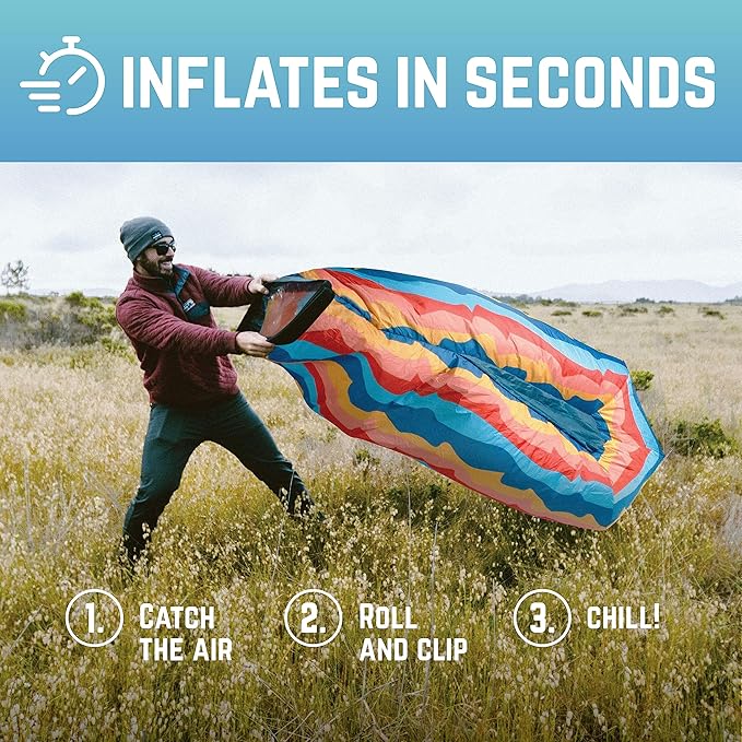 Chillbo Lazybone Inflatable Lounger - Ultimate Inflatable Couch for Maximum Chill - The Perfect Blow Up Couch for Music Festivals Or Lounger for Camping